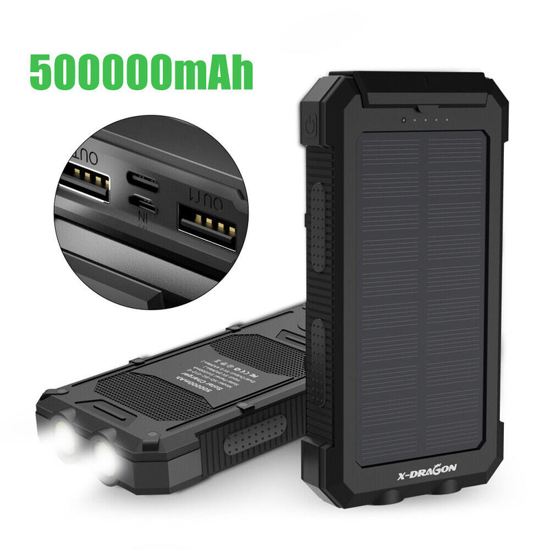 Solar Charger Power Bank With Flashlight