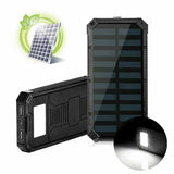 Solar Charger Power Bank With Flashlight