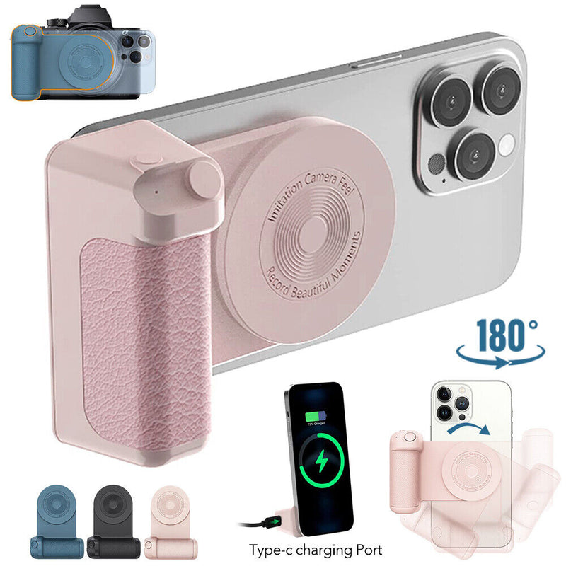 Magnetic Camera Handle with Built-in Charging Pad