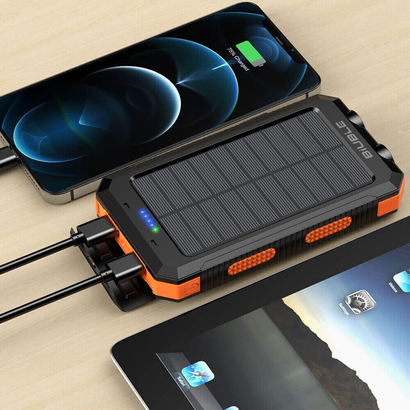 Solar Charger Power Bank With Flashlight