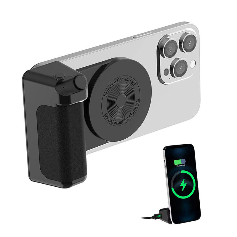 Magnetic Camera Handle with Built-in Charging Pad