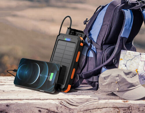 Solar Charger Power Bank With Flashlight