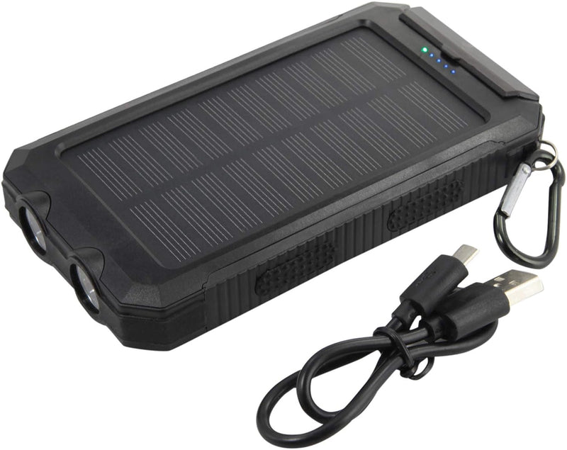 Solar Charger Power Bank With Flashlight