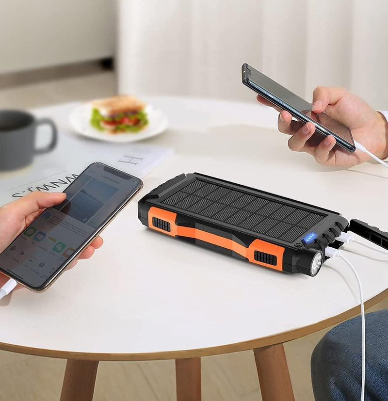 Solar Charger Power Bank With Flashlight