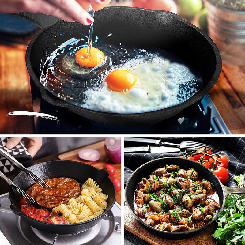 3pcs Non-Stick Cast Iron Set